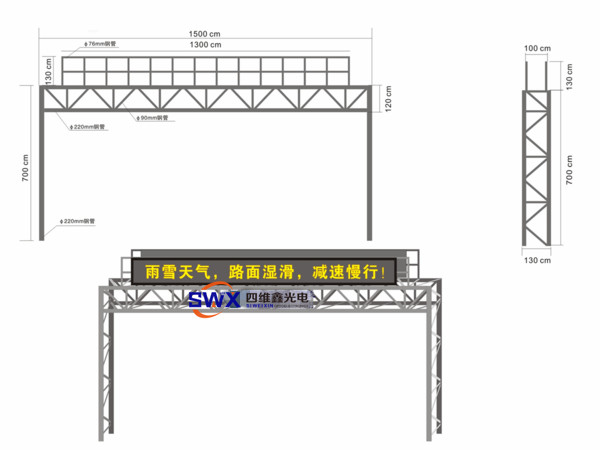 户外公路LED显示屏安装结构 户外公路LED显示屏安装结构