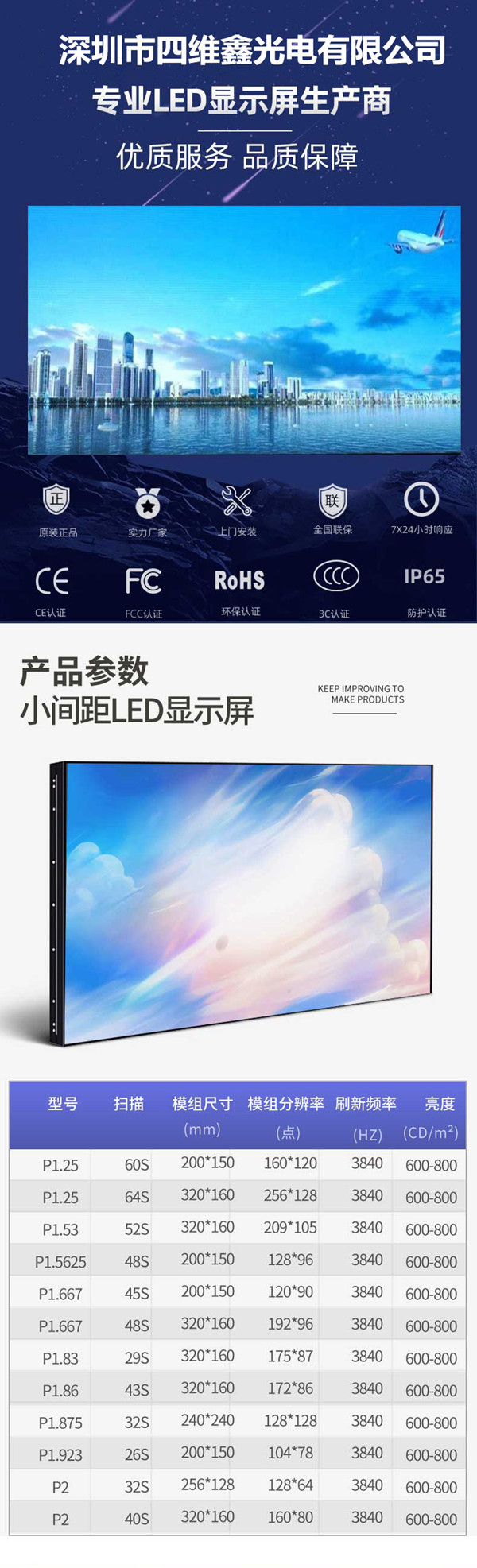 P1.9小间距LED显示屏产品说明1 P1.9小间距LED显示屏产品说明1